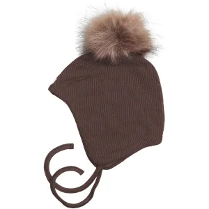 Racing Kids Chestnut Baby Baby Hat With Pompom