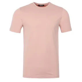 Remus Uomo Basic Crew Neck T Shirt in Pink