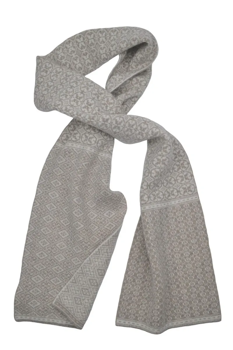 Rubislaw Reversible Fair isle scarf - Beige