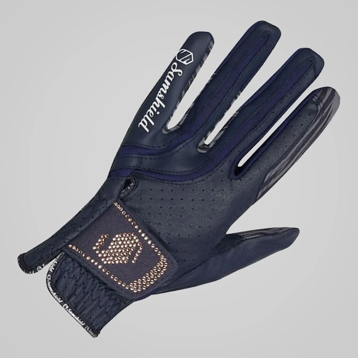 Samshield V-Skin Rose Gold Crystal Gloves - Navy/Rose Gold