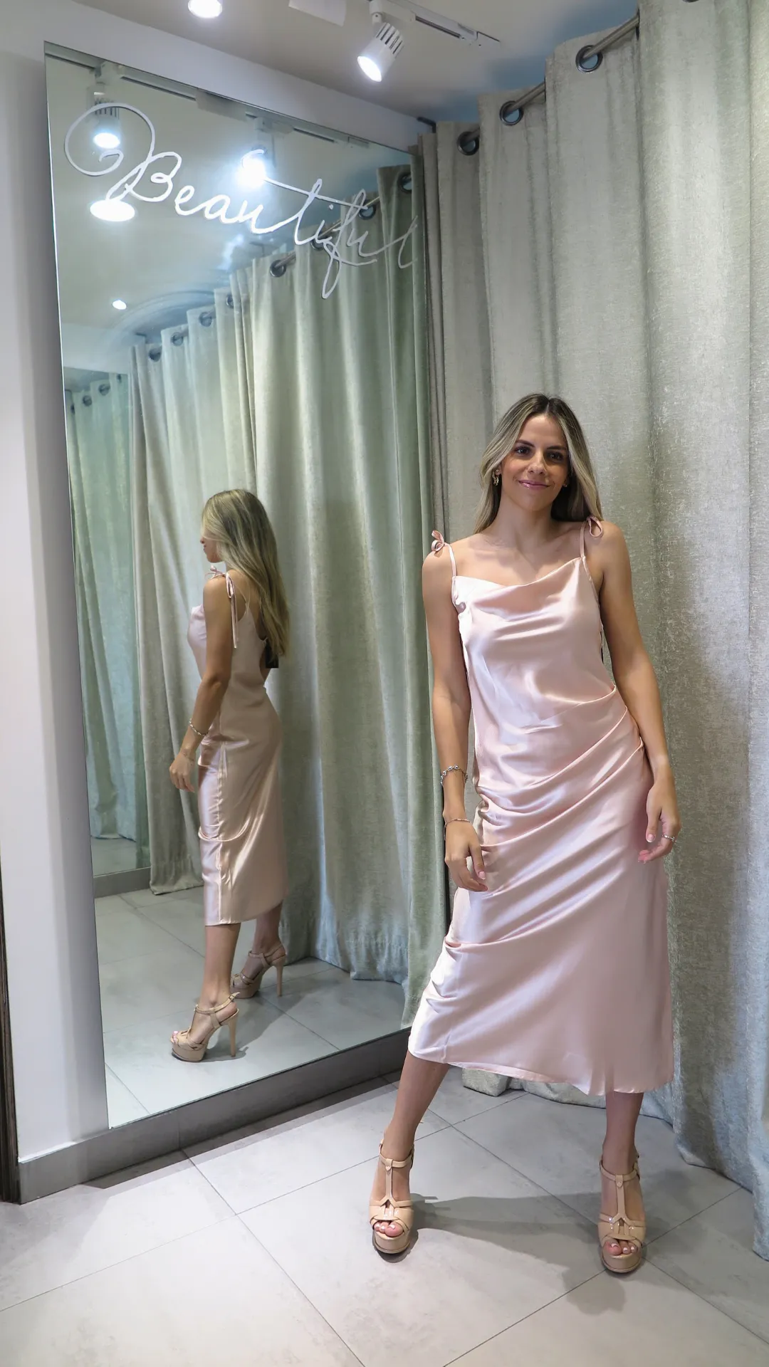 Satin Midi Dress