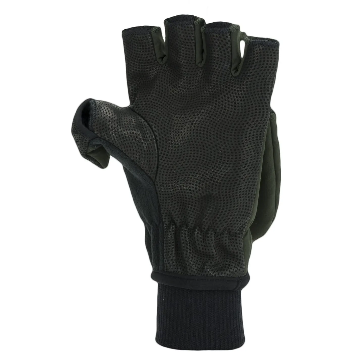 SEALSKINZ WALPOLE WINDPROOF COLD WEATHER CONVERTIBLE MITT: OLIVE/BLACK