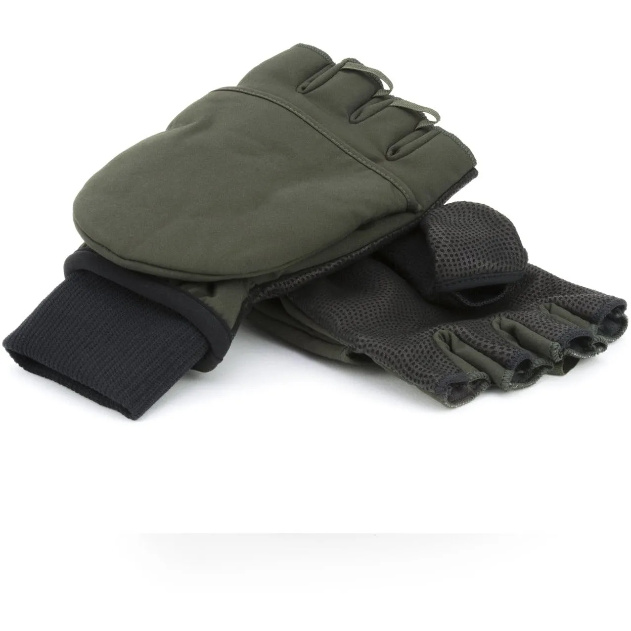 SEALSKINZ WALPOLE WINDPROOF COLD WEATHER CONVERTIBLE MITT: OLIVE/BLACK