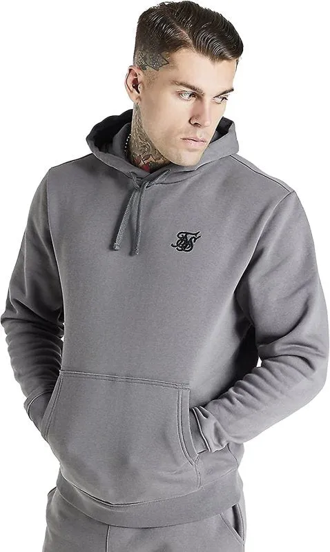 SikSilk Overhead Mens Hoodie - Casual Gym Pullover Sweatshirt with Front Pocket