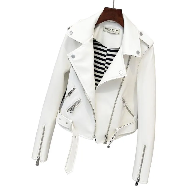 Slim Suede  Biker Jacket PU Coat