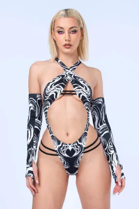 Sloppy Strokes Strappy Bodysuit