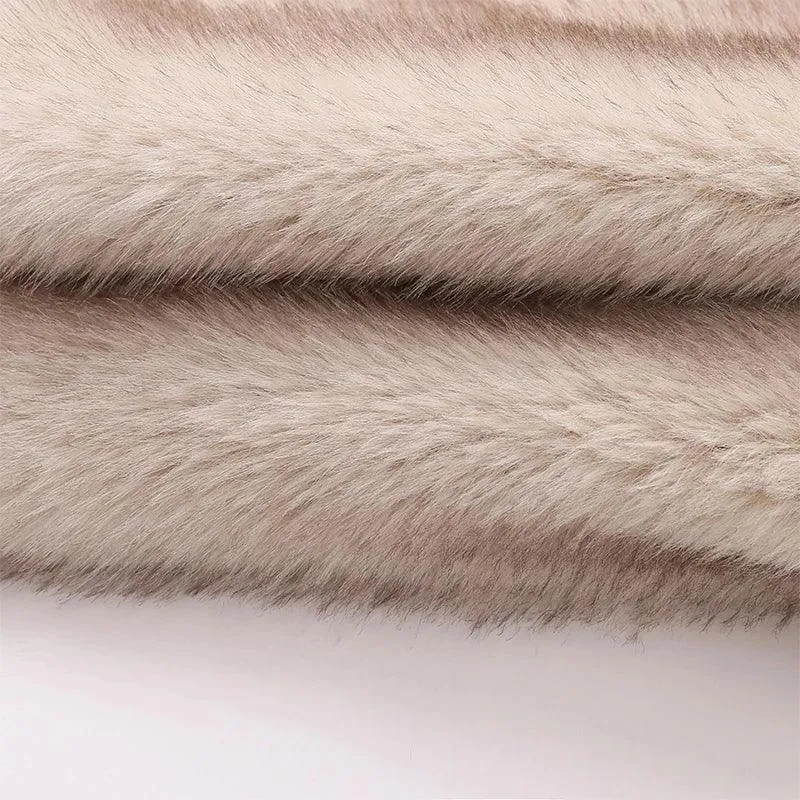 Stay Chic & Cozy: Luxurious Gradient Faux Fur Jacket