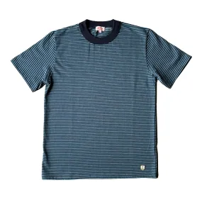 Striped Heritage T Shirt - Rich Navy / Winterblue