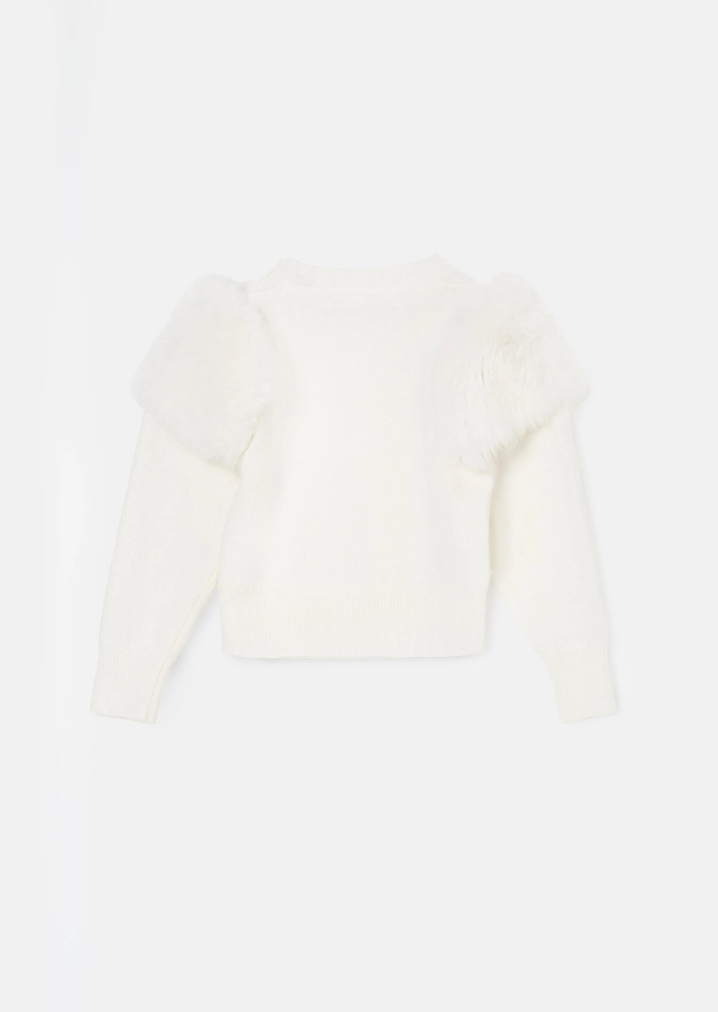 Suzanna Cream Fur Sleeve Jumper