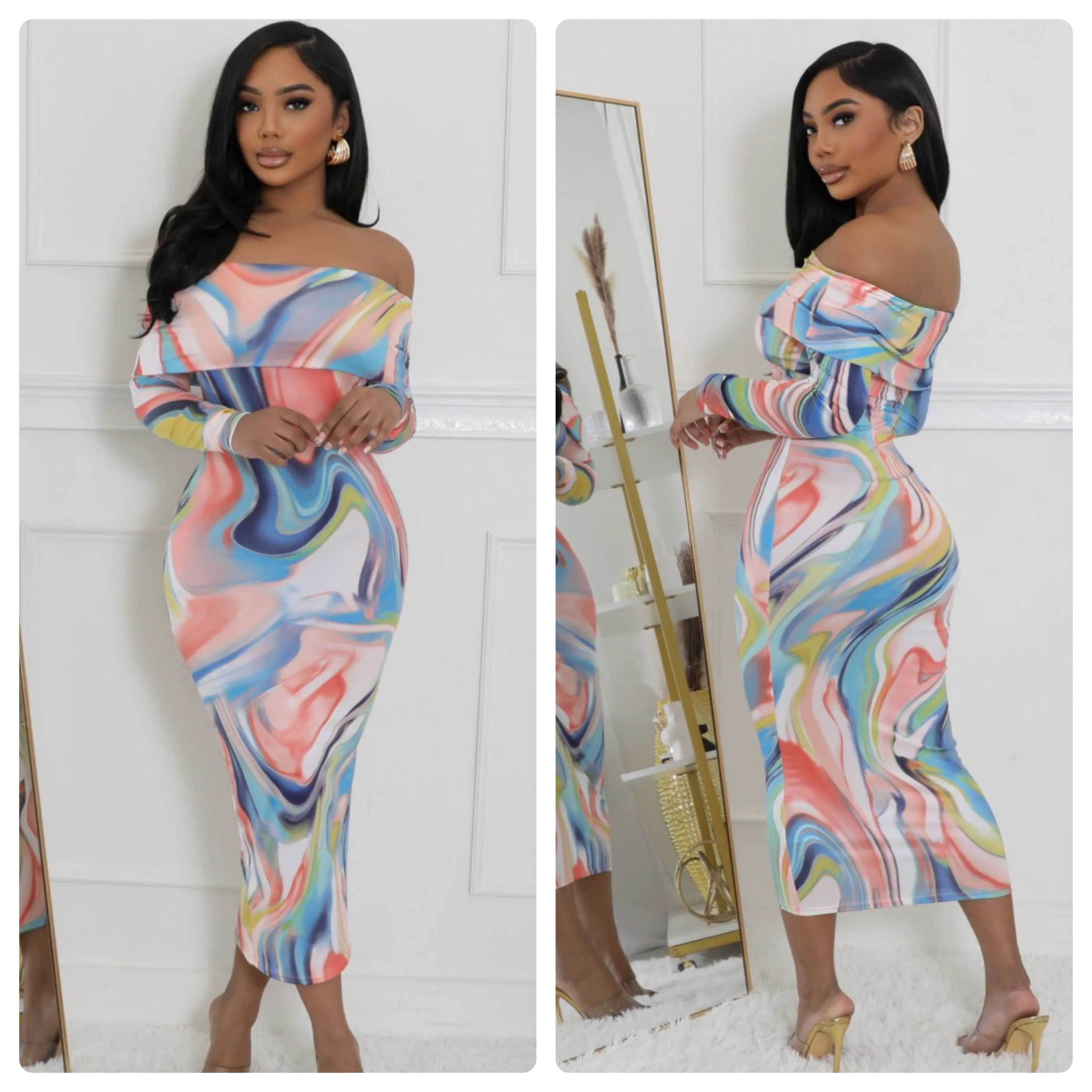 The Swirl Bodycon Dress