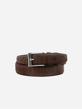 Three-Piece Construction Cork Vegan Belt | Brown