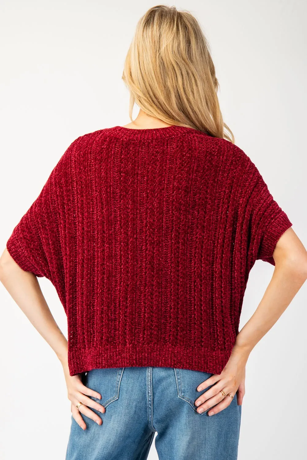 Ultra soft short sleeve sweater top