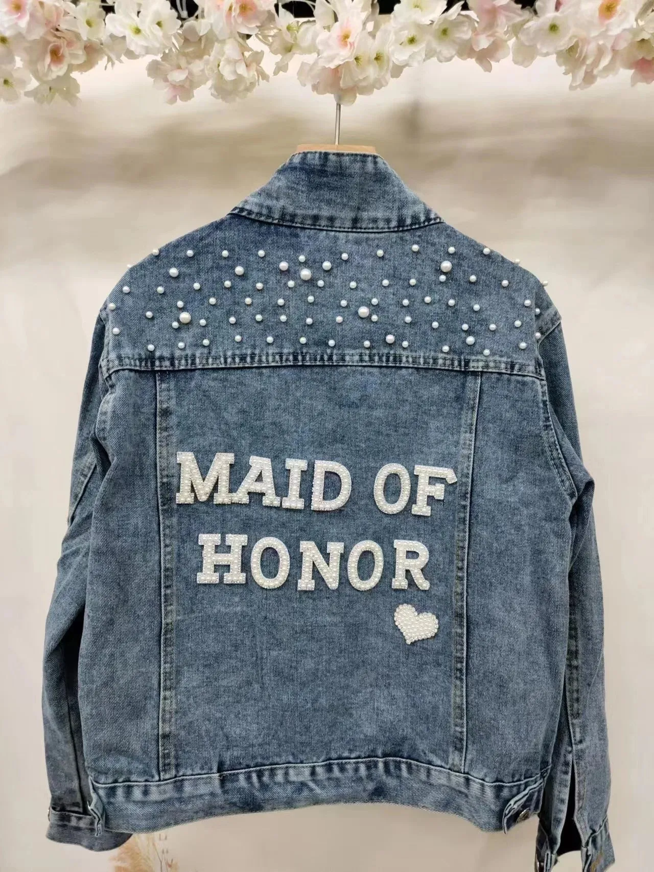 Uniwim Rhinestone Custom Bridal Denim Jacket Future Mrs Wedding Jackets Wifey Name Pearl Detailing Personalized Bridal Party Coat