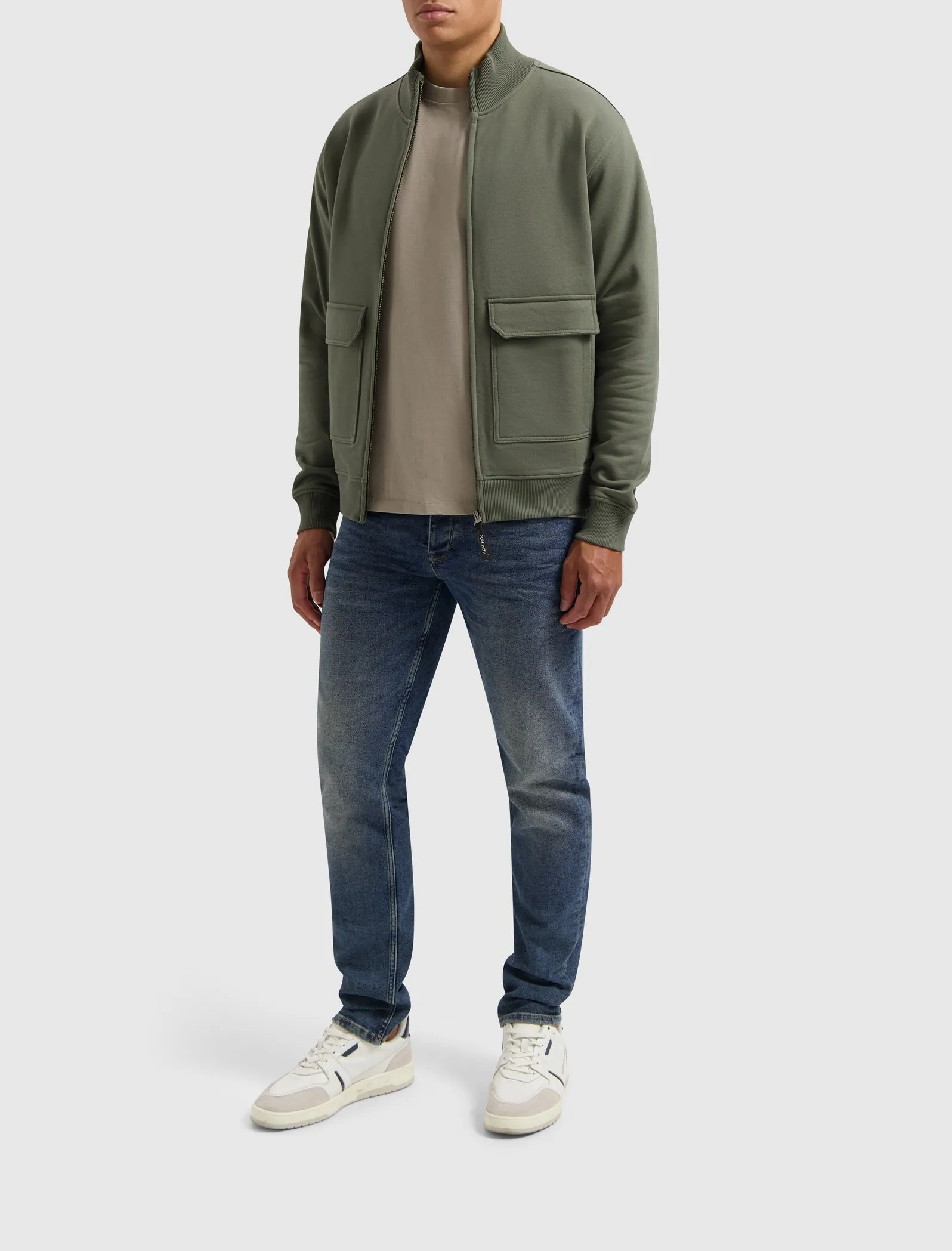 Utility Zip-Up Sweater | Army Green