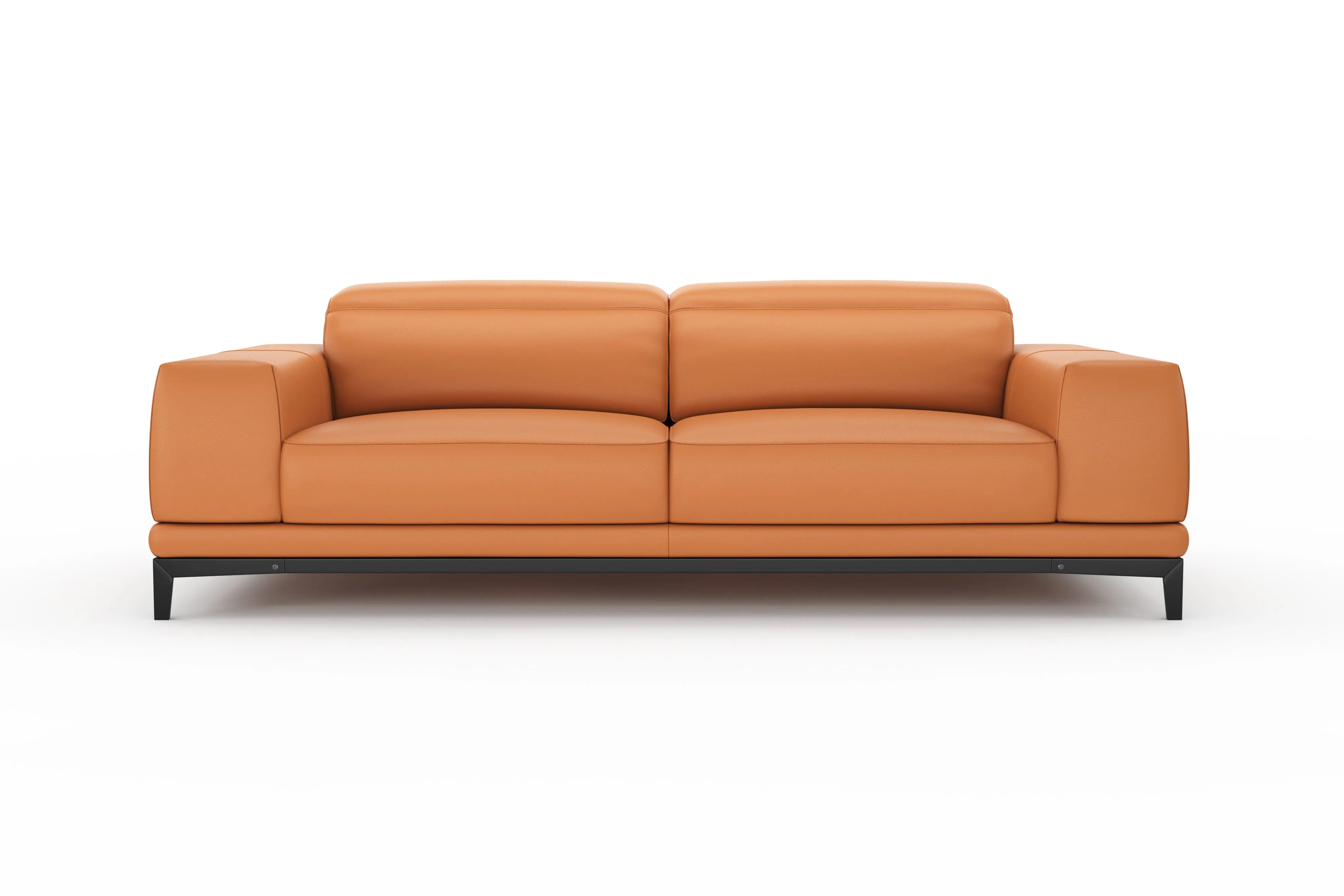 Valencia Valletta Top Grain Leather Wide Seats Sofa, Cognac