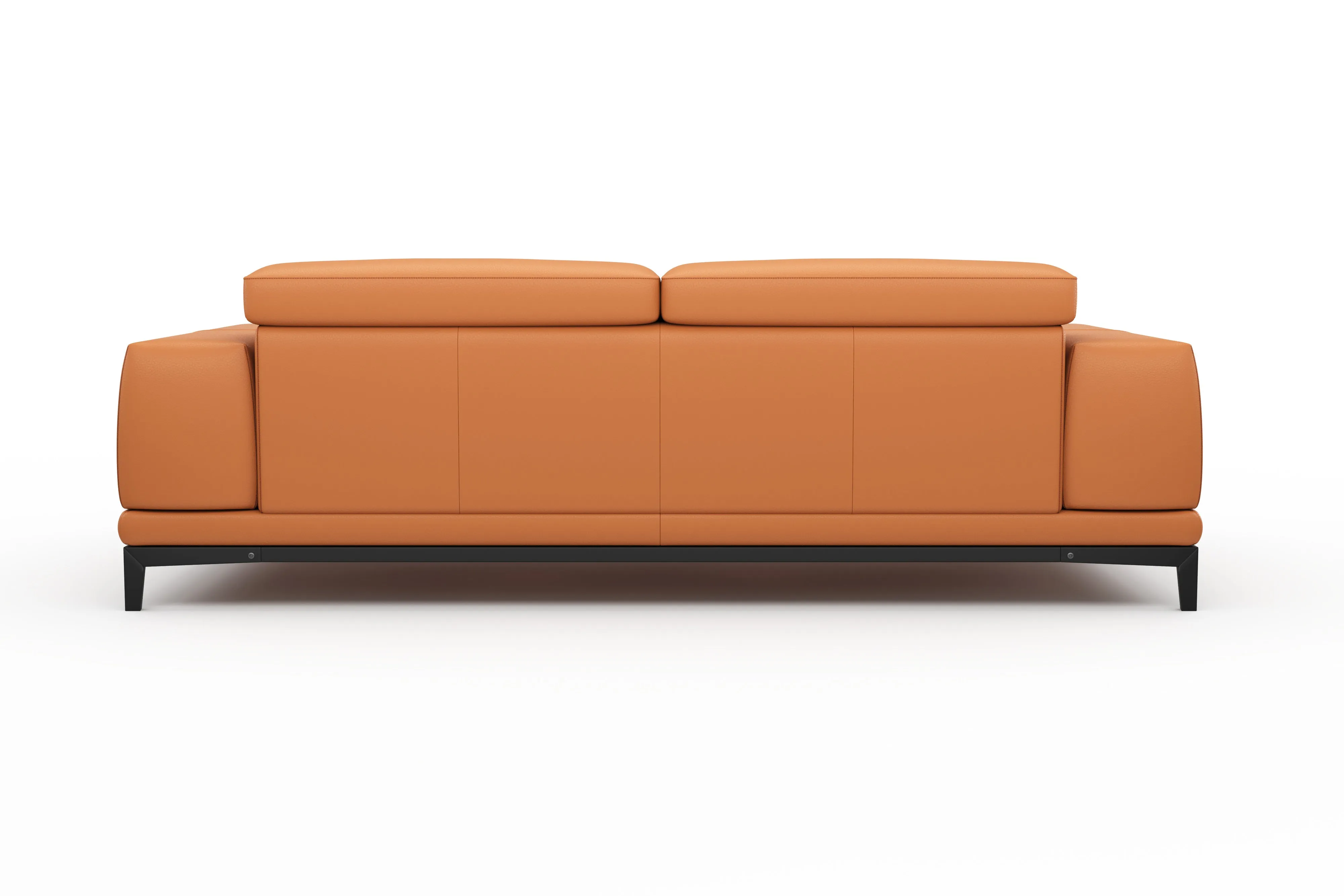 Valencia Valletta Top Grain Leather Wide Seats Sofa, Cognac