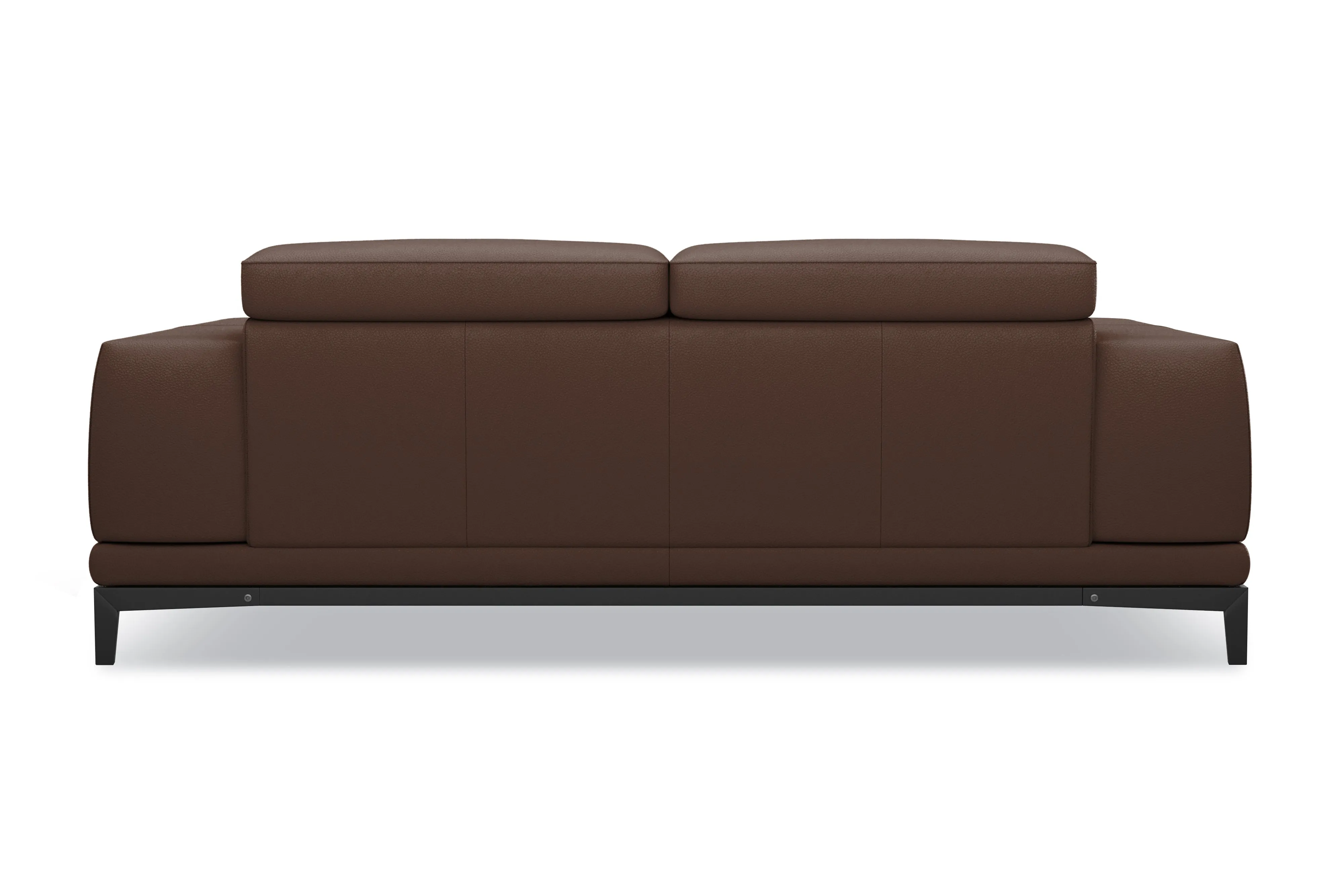 Valencia Valletta Top Grain Leather Wide Seats Sofa, Dark Brown