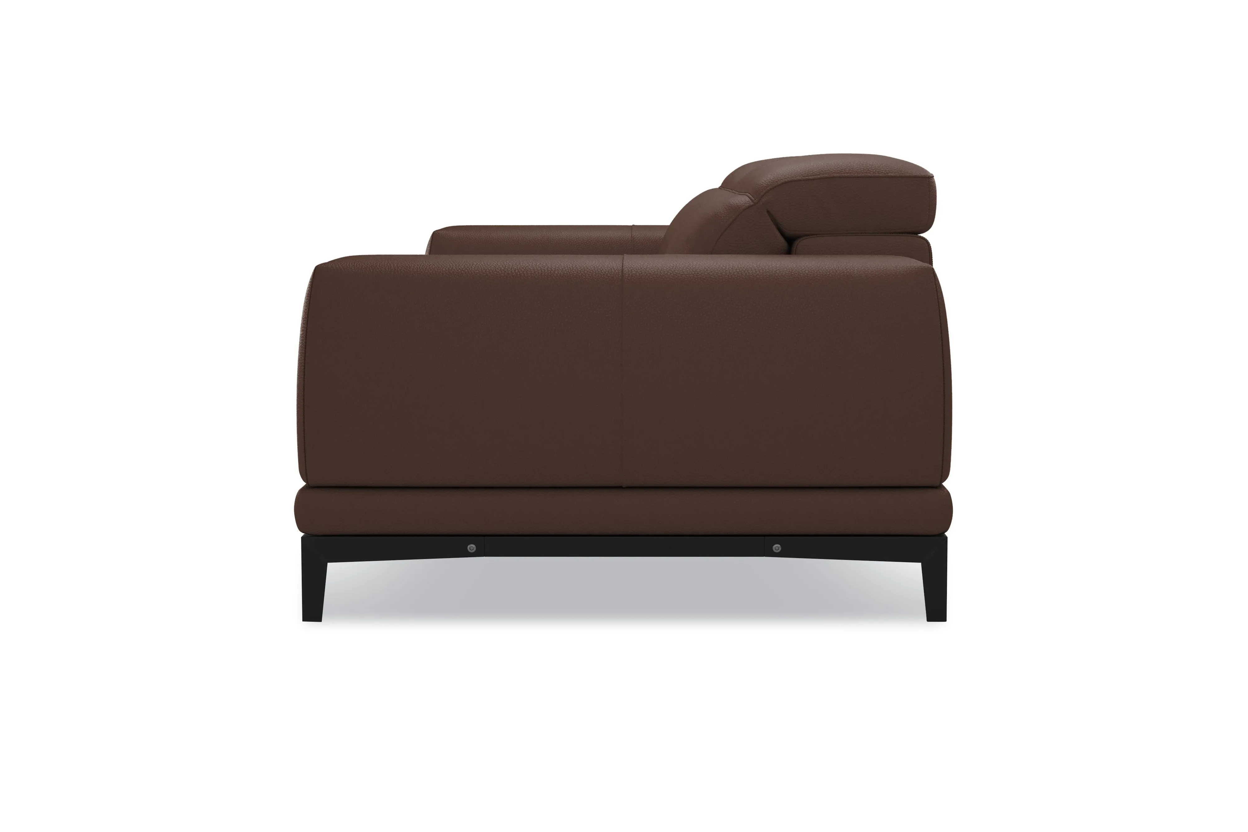 Valencia Valletta Top Grain Leather Wide Seats Sofa, Dark Brown