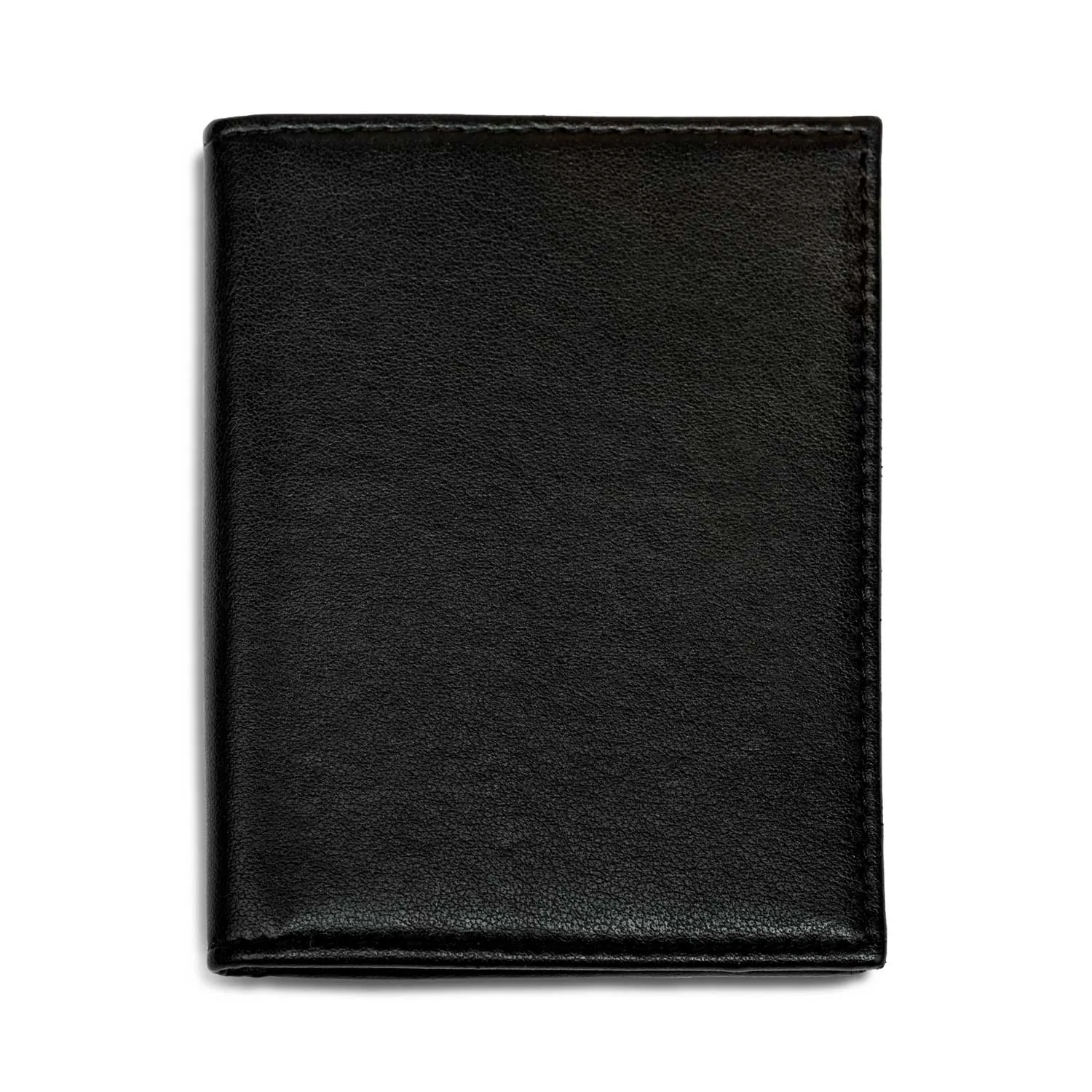 Vegan Leather RFID Protective Bifold Card Holder | Black