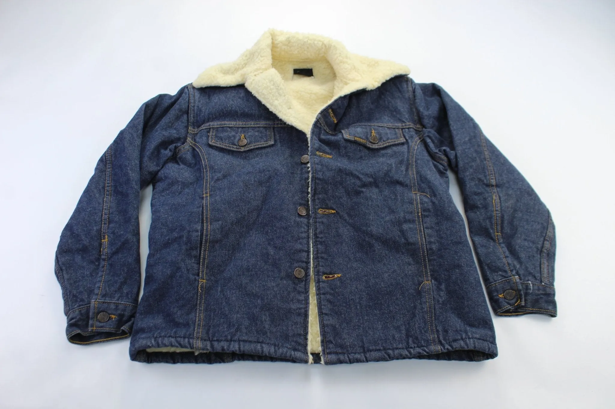 Vintage Roebucks Sherpa Lined Denim Jacket