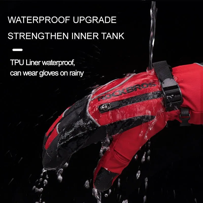 Waterproof Fleece Thermal Motorcycle Ski Gloves