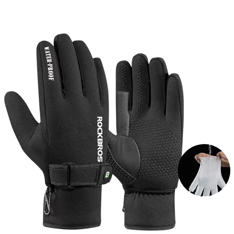 Waterproof Fleece Thermal Motorcycle Ski Gloves