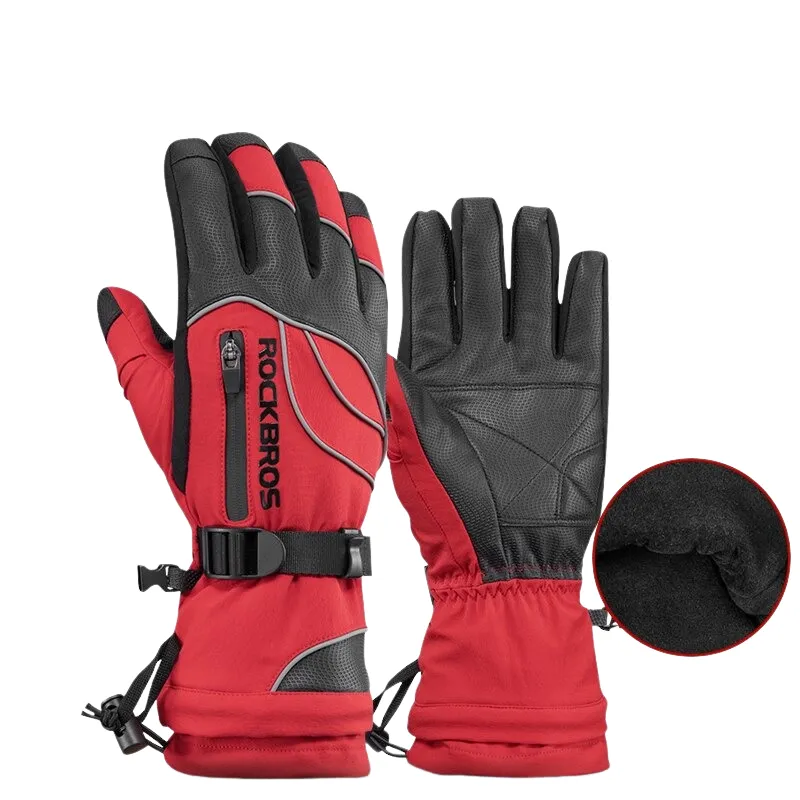 Waterproof Fleece Thermal Motorcycle Ski Gloves