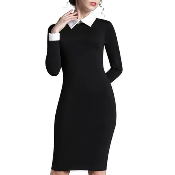 Women Vintage Bodycon Midi Dress