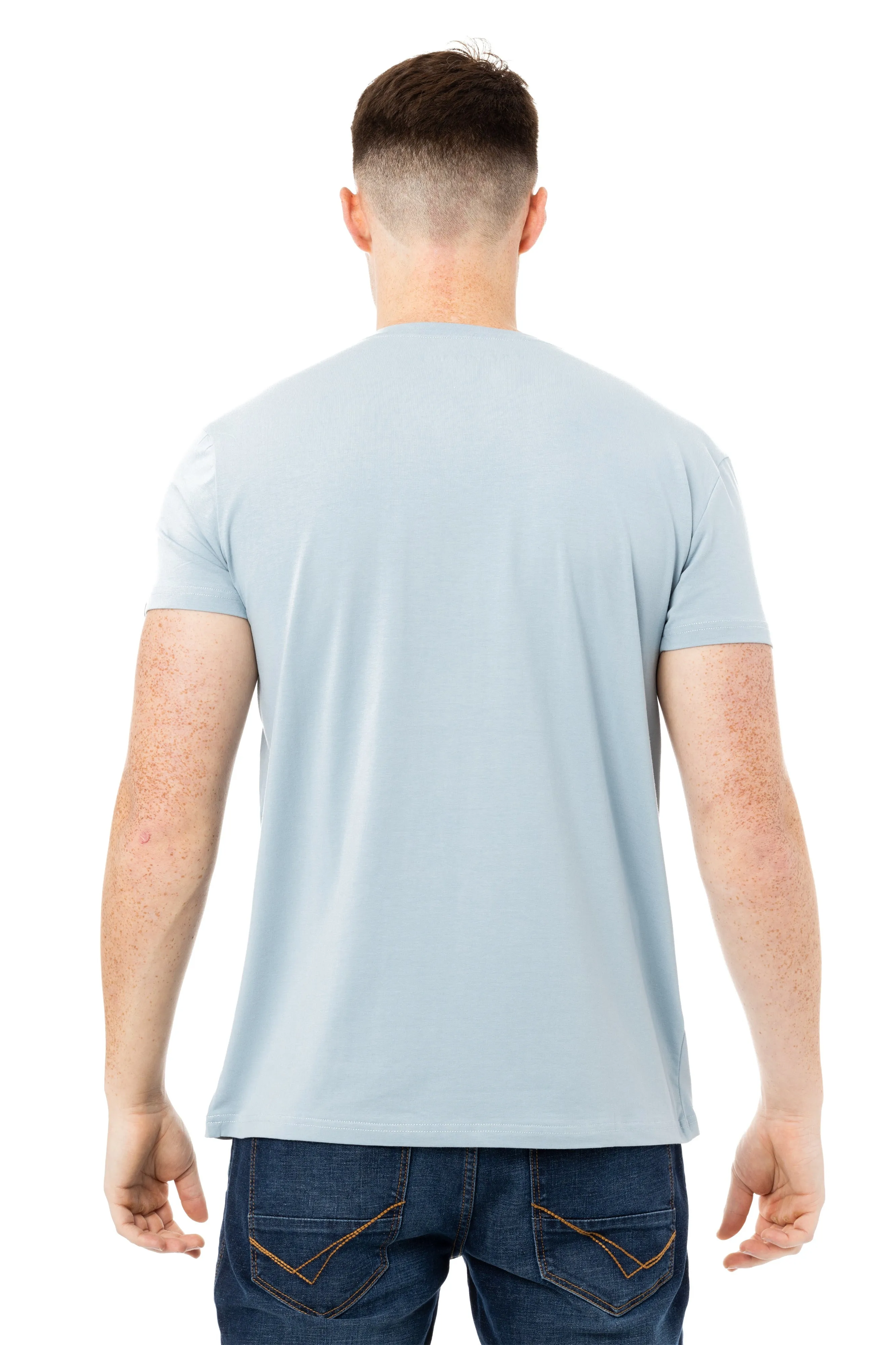 X RAY Men's Basic V-Notch Neck Short Sleeve Split Neck T-Shirtt