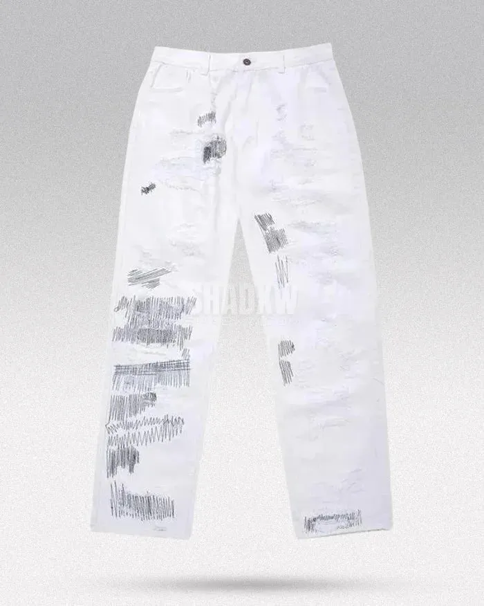 Y2K White Jeans